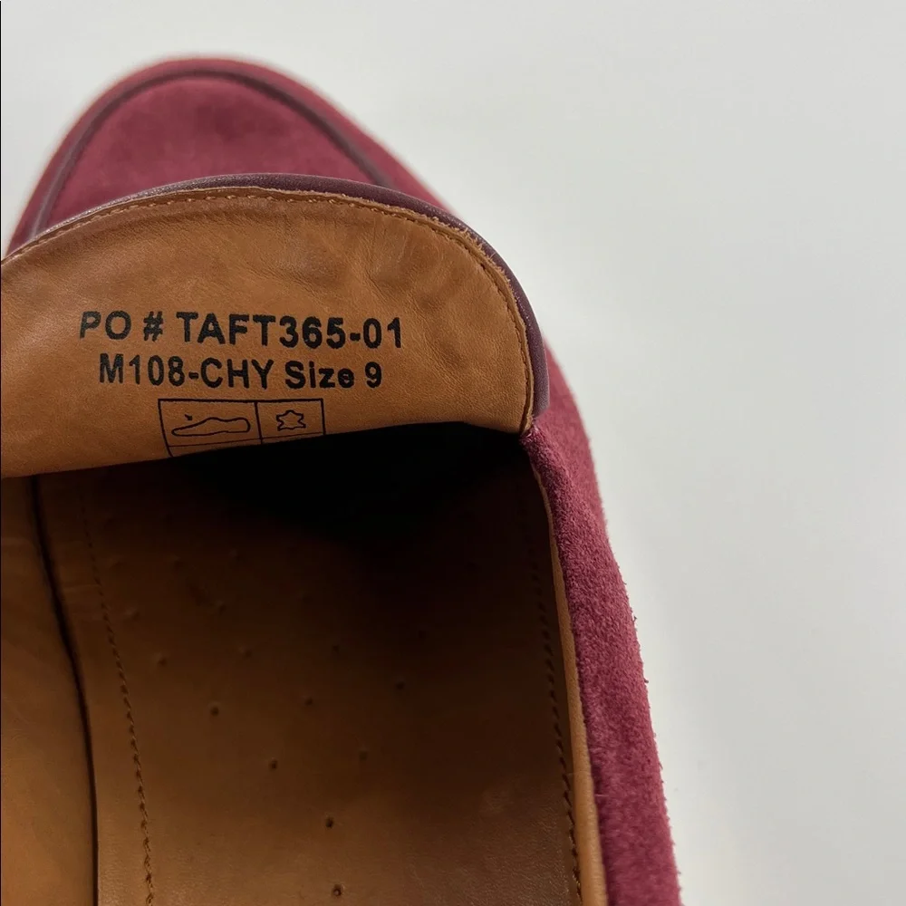 Taft 365 Men's Model 108 Belgian Slip-On Loafers size‎ 9 burgundy
